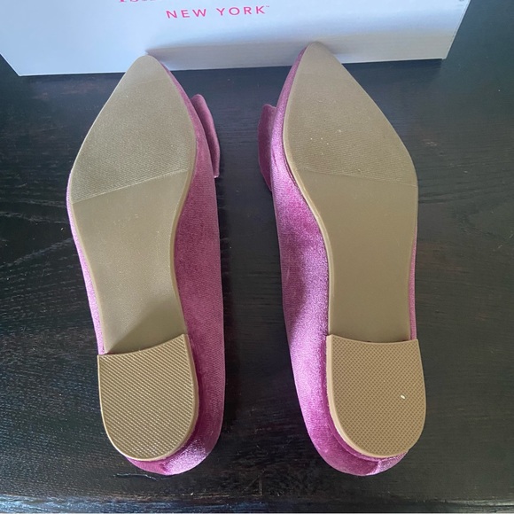 Isaac Mizrahi NIB Pink/Plum Velvet Flats with Bow, 7.5 - Picture 10 of 10